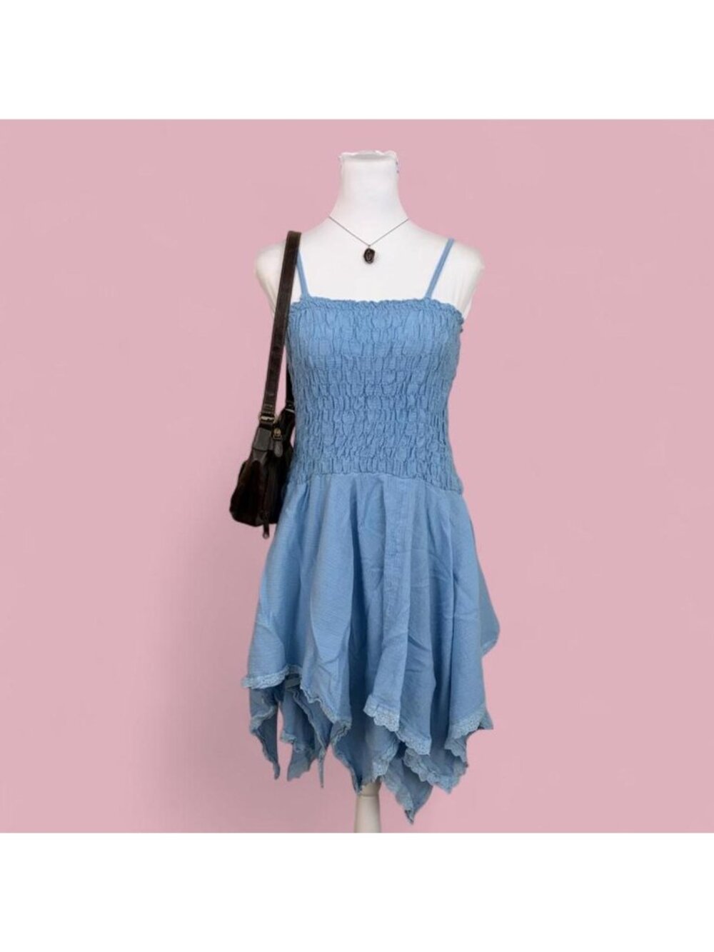 blue smocked fairy dress
